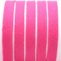 Flachkordel / Schlauchkordel - 100 % Baumwolle - 18 mm pink