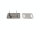 Handmade-Label zum Anstecken - 29 x 14mm platinium
