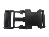 Steckschnalle aus Kunststoff - 30 mm / gerade Form schwarz