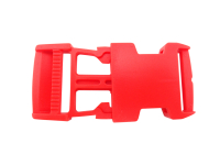 Plastic buckle - 30 mm / straight shape red