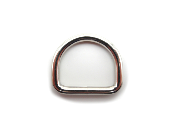 D-ring / half ring model "Welded" - silver 25mm