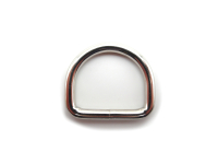 D-ring / half ring model "Welded" - silver 25mm