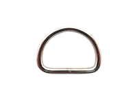 D-ring / half ring model "Welded" - silver 30mm