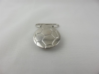 Hosenträgerclip rund 25 mm Fussball