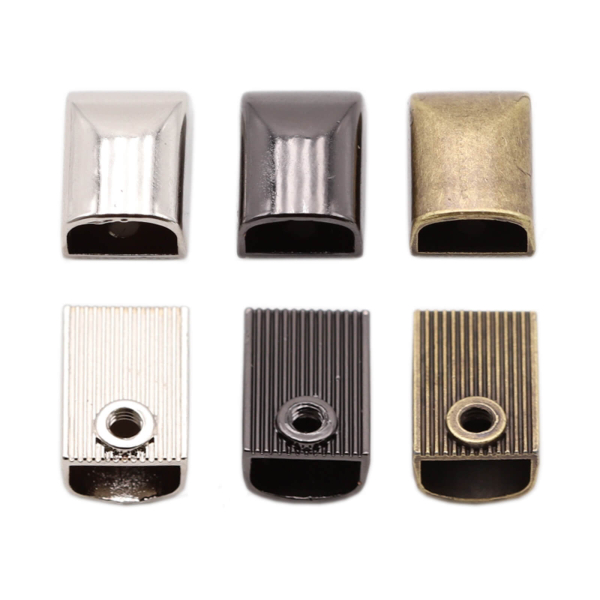 Zipper ends set of 10 for bags - end pieces with screws