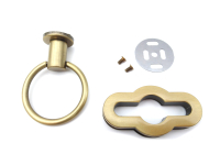 Bag closure model "Eyecatcher" - 5.3 x 2.8 cm antique brass