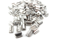 Zipper stopper from YKK for metal teeth and Vislon with 10-12mm spiral - 10 pieces silver