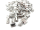 Zipper stopper from YKK for metal teeth and Vislon with 10-12mm spiral - 10 pieces silver