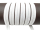 Folded rubber band / edging tape 4 x 25m loose 14 mm - folded 7 mm - natural white