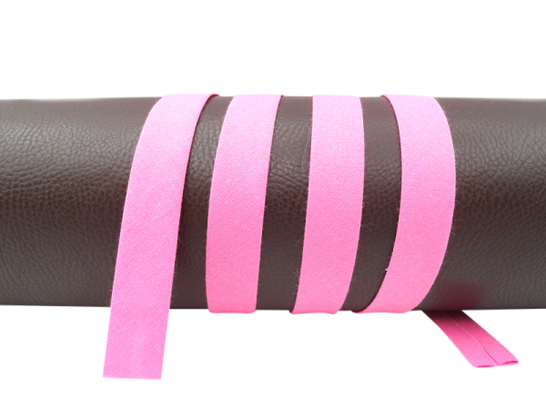 Schrägband / Einfassband aus Baumwolle - Breite 18 mm kräftiges rosa