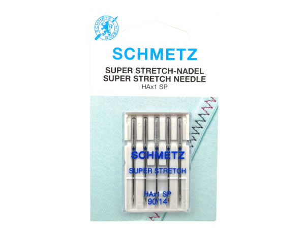 SCHMETZ - 5 Super Stretch-Nadeln Stärke 90/14 HAx1 SP Flachkolben