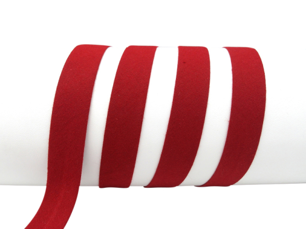 Bias binding / binding made of cotton - width 18 mm wine red