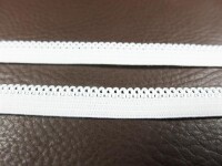 4 x 25m (100m) Gummilitze-Gummiband mit Mäuschenzähne 10mm weiß