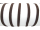 Rubber strand/rubber band 4 x 25m (100m) width 7 mm brown