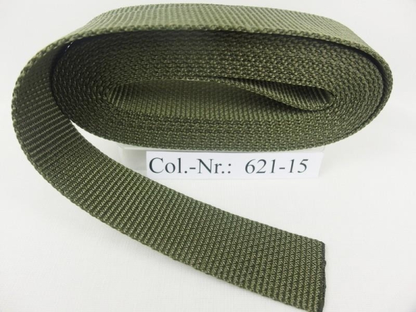 Top quality bag straps 15 mm olive green