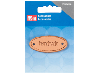 Prym application "handmade" label leather,...