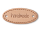 Prym application "handmade" label leather, natural oval