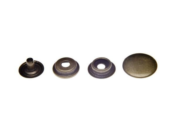 Snap fasteners "Point" - ring spring "Sport + Camping" large pack of 100 17 mm / without tools old brass