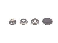 Snap fasteners "Point" - ring spring "Sport + Camping" large pack of 100 17 mm / without tools silver