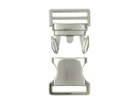 Metal buckle / metal clasp 30 mm / silver