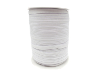 200m rubber cord/rubber band - width 4 mm white