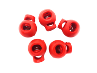 Kordelstopper - rund- für Kordeln bis 6 mm Ø rot