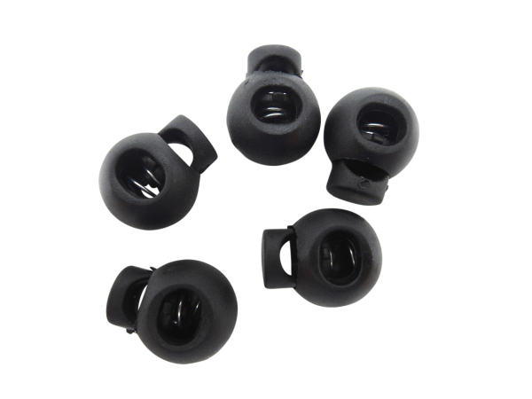 Cord stopper - round - for cords up to 6 mm Ø black