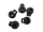 Cord stopper - round - for cords up to 6 mm Ø black