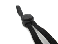 Cord stopper - for round and flat cords up to 4 mm black round matt