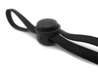 Cord stopper - for round and flat cords up to 4 mm black round matt