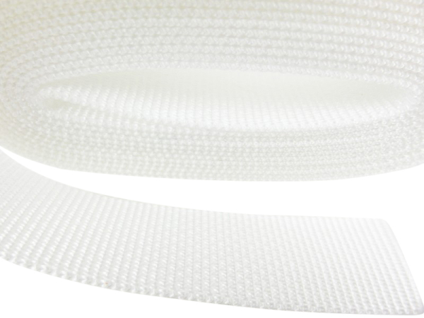 Taschengurtbänder in Top-Qualität 20 mm weiß