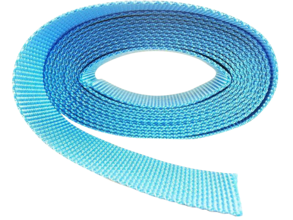 Gurtband/Taschengurtband - 50m ROLLE "Top Qualität" 15mm - Stärke 1,75mm - himmelblau