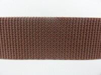 50m-Rolle Gurtband/ Taschengurtband Breite 20mm Polypropylen / Stärke 1,8mm / MADE IN GERMANY braun