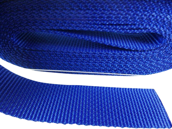 50m roll of webbing/bag webbing width 20mm polypropylene/thickness 1.8mm/MADE IN GERMANY royal blue