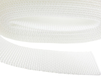 50m roll of webbing/bag webbing width 20mm polypropylene/thickness 1.8mm/MADE IN GERMANY white