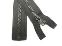 1-way jacket zipper divisible 75cm olive green