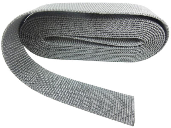 Taschengurtbänder in Top-Qualität 20 mm silber-grau