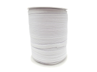 200m rubber cord/rubber band - width 5mm white