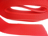 50m roll of webbing/bag webbing width 30mm polypropylene/thickness 1.7mm/model GERMANY cherry red