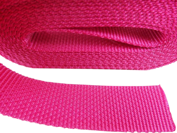 50m-Rolle Gurtband/ Taschengurtband Breite 30mm Polypropylen / Stärke 1,7mm / Modell GERMANY pink