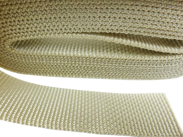 50m-Rolle Gurtband/ Taschengurtband Breite 40mm Polypropylen / Stärke 1,8mm / MADE IN GERMANY beige