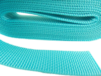 50m-Rolle Gurtband/ Taschengurtband Breite 40mm Polypropylen / Stärke 1,8mm / MADE IN GERMANY türkis-blau