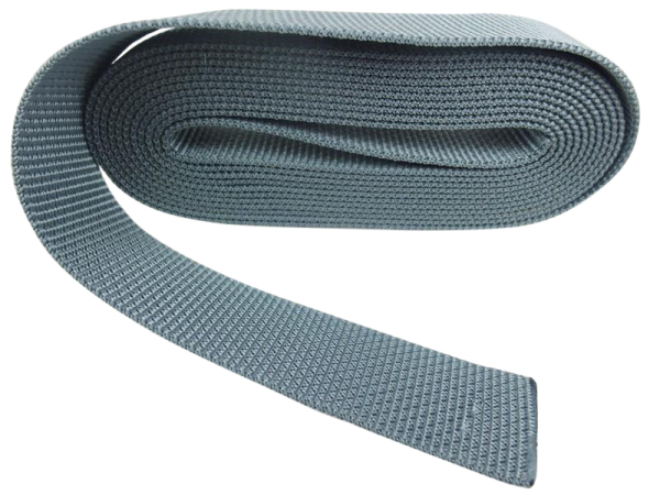 50m-Rolle Gurtband/ Taschengurtband Breite 25mm Polypropylen / Stärke 1,8mm / MADE IN GERMANY grau