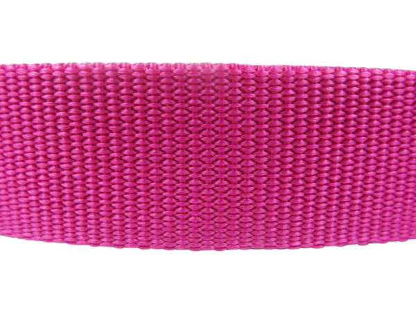 50m-Rolle Gurtband/ Taschengurtband Breite 25mm Polypropylen / Stärke 1,8mm / MADE IN GERMANY pink