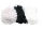 3x25m economy set rubber cord round rubber flat rubber 3mm black & white