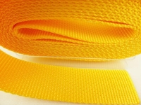 Bag straps in top quality 25 mm yellow-orange