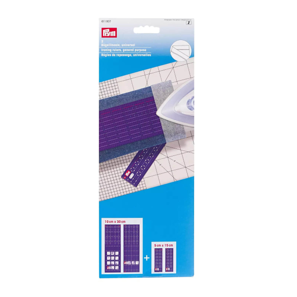 Prym 2x ironing rulers universal 10cmx30cm 5cmx15cm purple