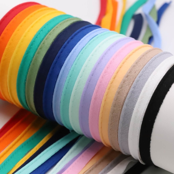 Piping tape made of 100% cotton 10mm black