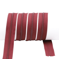Endless zippers model "Brilliant" No. 7 / with normal spiral burgundy red