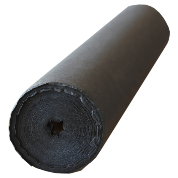 Iron-on fleece/iron-on insert 100m ROLL - iron-on on one side 40g/m2 - 90cm wide black